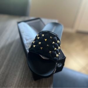 Black and gold slides